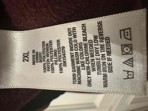 Aeropostale Pullover Unisex Size 2XL Black Red Colorblock Fleece - Picture 4 of 11